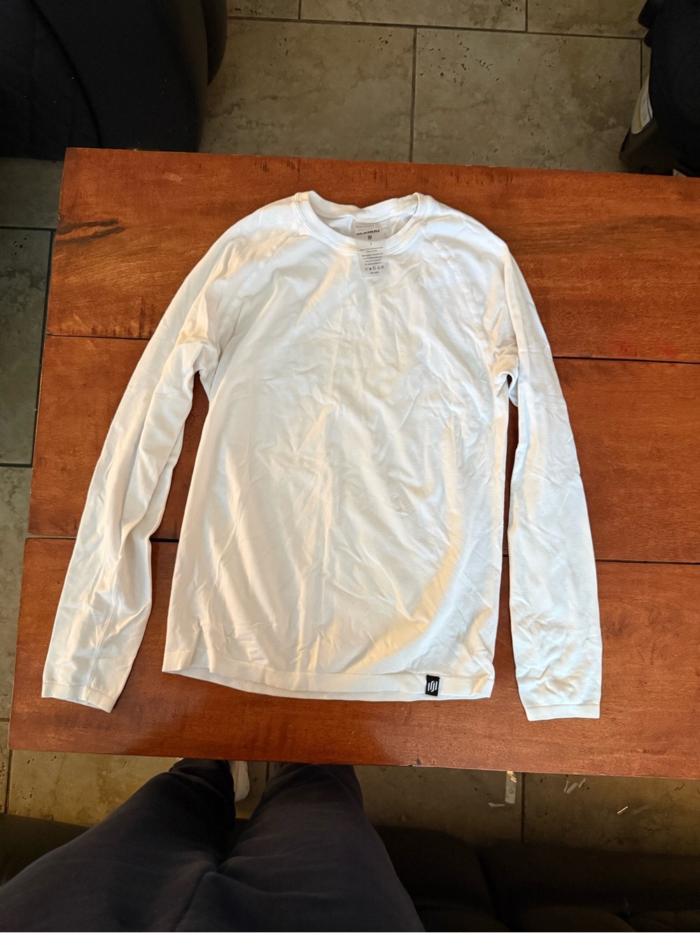 Jaanuu White Long Sleeve Crew Tee